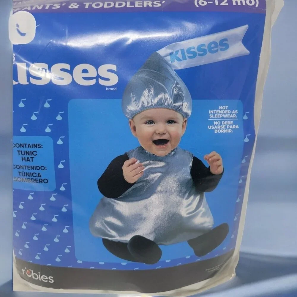Rubies Hersheys Kisses Infant Costume 6-12 Months Silver Tunic Hat Halloween NEW - Picture 5 of 9
